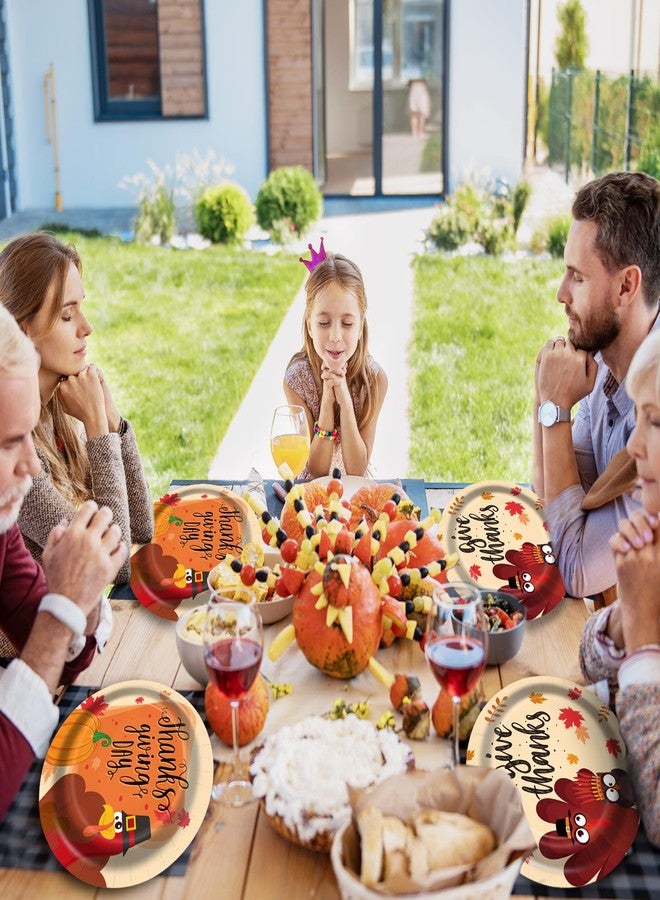 EggSun Thanksgiving Oval Paper Plates 10" x 12",Large Disposable Fall Party Decorations Paper Autumn Turkey Plates for Birthday Holiday Favor Bridal Baby Shower Party Supplies,50 Guests - Image 5