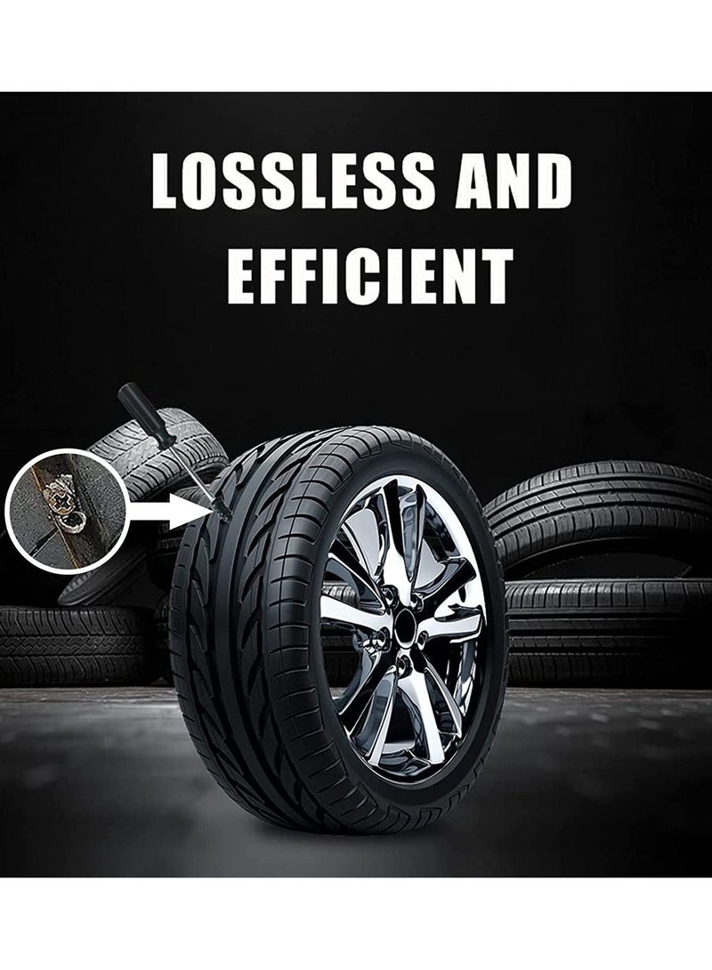 مجموعة مسامير مطاطية لاصلاح عجلات السيارة بدون انبوب، اصلاح فراغات وثقوب العجلات ذاتيا، اصلاح سريع للموتوسيكلات والدراجات الهوائية والسيارة والشاحنة - Image 2