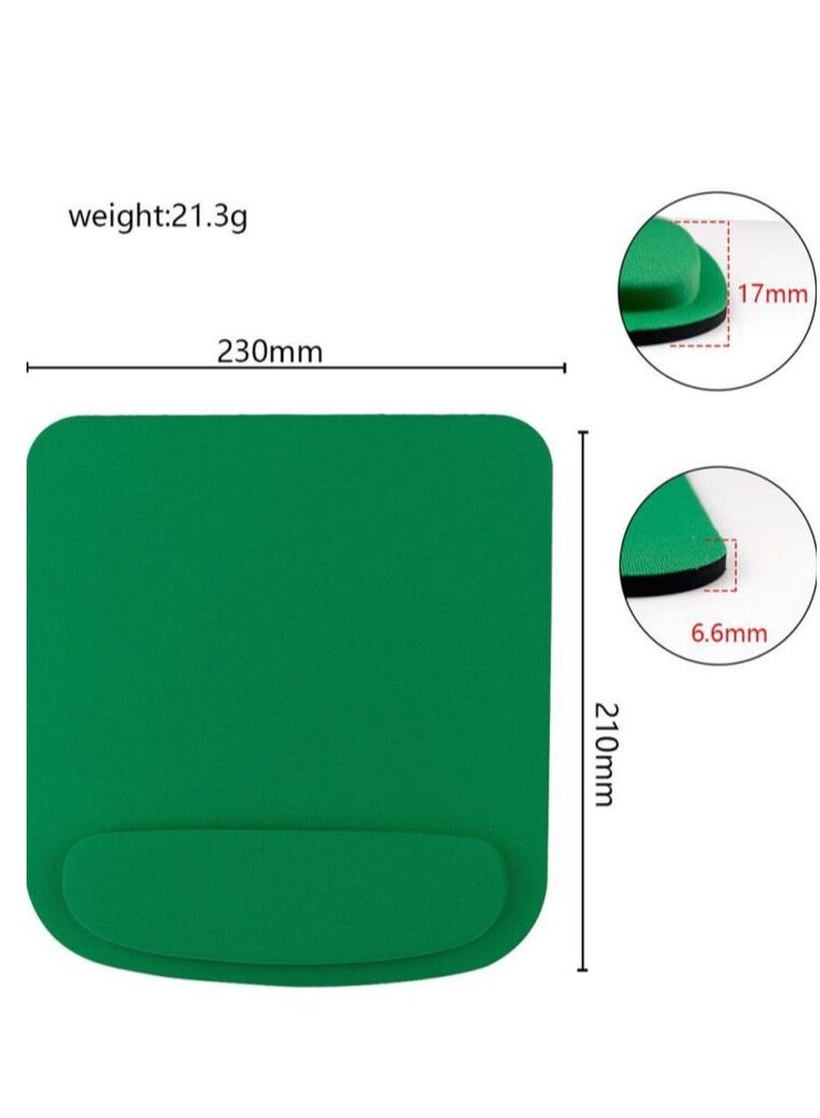 Green  Mouse Pad Wrist Rest,Memory Foam Mousepad, Ergonomic Wrist Rest Support, with Non-Slip Base for Computer, Gaming, Office, for Easy Typing, Pain Relief  - Image 4