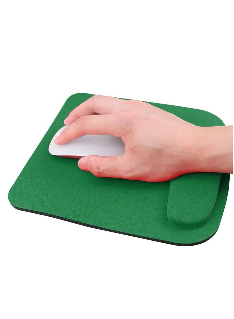 Green  Mouse Pad Wrist Rest,Memory Foam Mousepad, Ergonomic Wrist Rest Support, with Non-Slip Base for Computer, Gaming, Office, for Easy Typing, Pain Relief  - Image 1