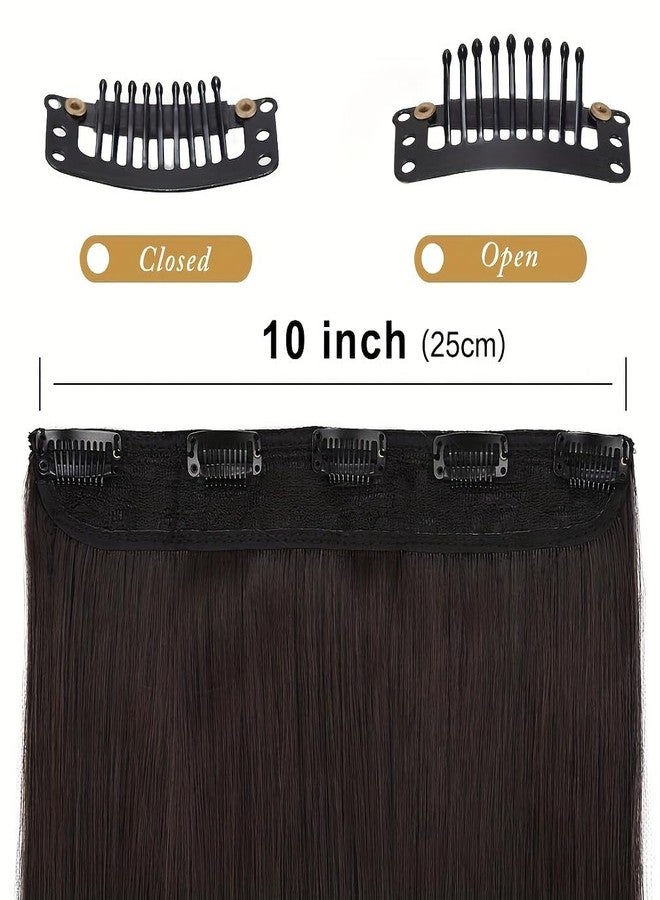Chanderkash 1PC 24" Synthetic Straight 5Clips Bases Hair Extension for Women - 5 Clips with Invisible Fishnet - Image 5