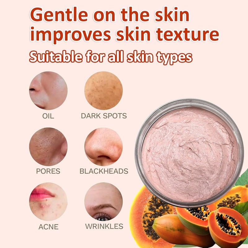 ECOLYTE+ La Parisienne Face Mud Mask with Papaya - Spa Quality for Acne, Blackheads & Oily Skin - 500g - Image 5