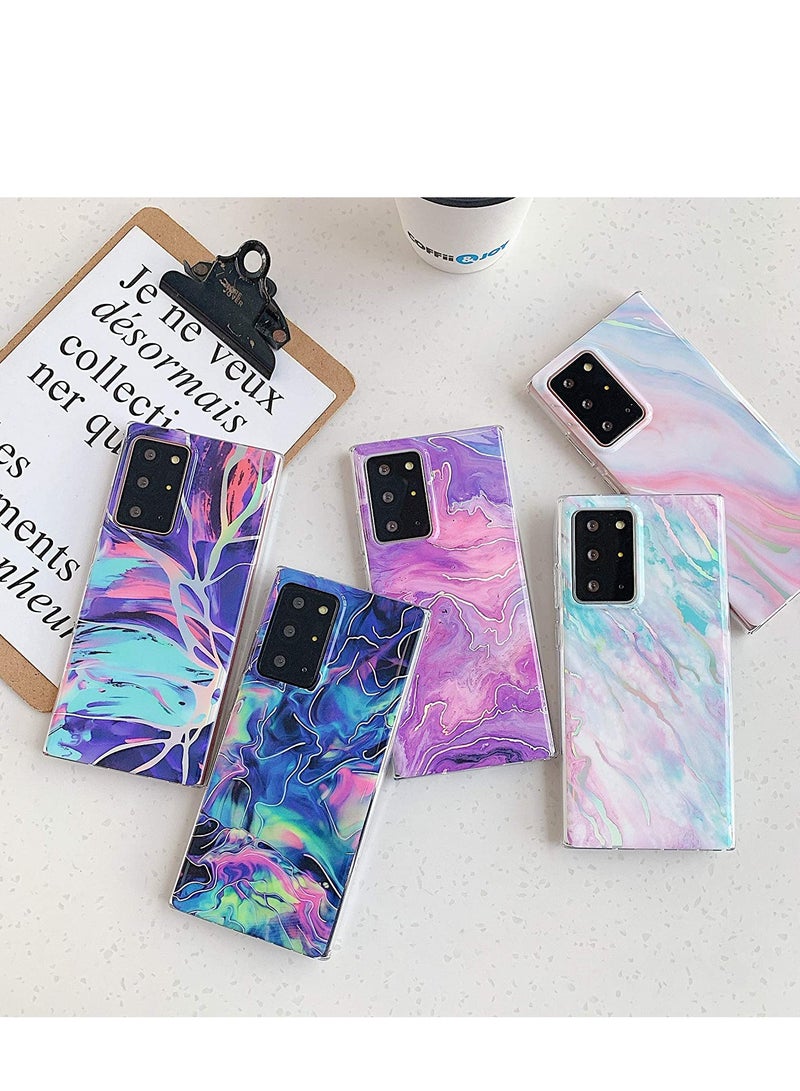 SYOSI Phone Case  For Galaxy Note 20 Ultra Case 5G 6.9"Marble for Women Girls Gold Sparkle Glitter Slim Fit Silicone TPU Bumper Shockproof Protective Cover Case for Samsung Galaxy Note 20 Ultra  Blue - Image 5