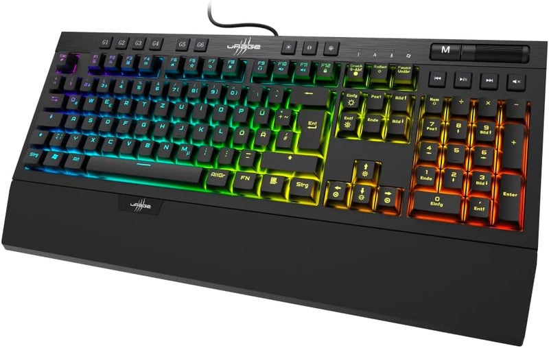 uRage Exodus 900 Mechanical Gaming Keyboard - Outemu Brown Tactile Switches, RGB 16.8M Colors, Full Anti-Ghosting, 6 Macro Keys, USB Wired for PC/PS4/PS5 - Gaming and Office Dual Mode - Black - Image 1