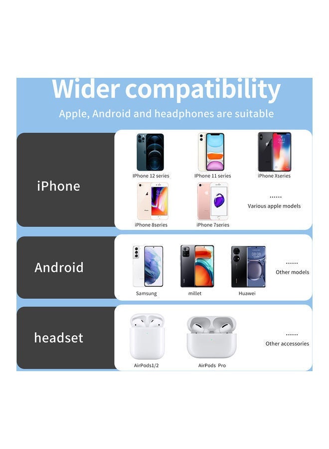 Raxoom 5000.0 mAh Fast Magnetic Wireless Portable Charger For Apple iPhone 13/13 Pro/13 Pro Max Blue - Image 3