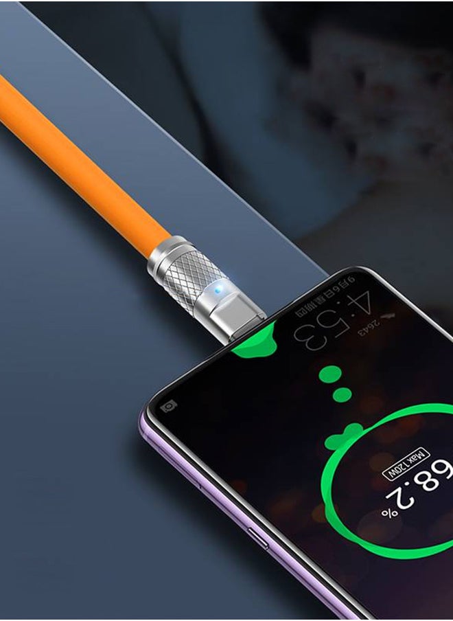 MiOne - 120W Fast Charging USB A to Lightning Cable for iPhone 2 Meters Orange - Image 1