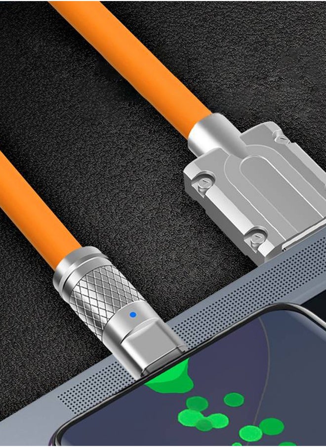 MiOne - 120W Fast Charging USB A to Lightning Cable for iPhone 2 Meters Orange - Image 1