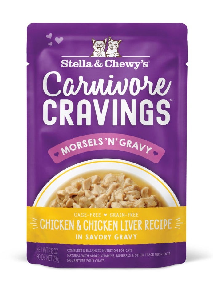 Stella & Chewys Stella & Chewy's Carnivore Cravings Morsels'N'Gravy - Chicken & Chicken Liver Recipe - 2.8 oz  - Image 1