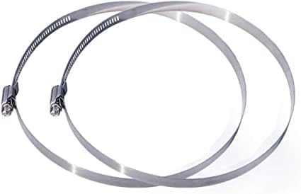 MAXXION MAXXION Diameters 20 cm 8 INCH Adjustable Stainless Steel Pipe Pole Mount Ring BracketWorm Gear Hose Clamp Hoop for CCTV USE 20CM1pair 