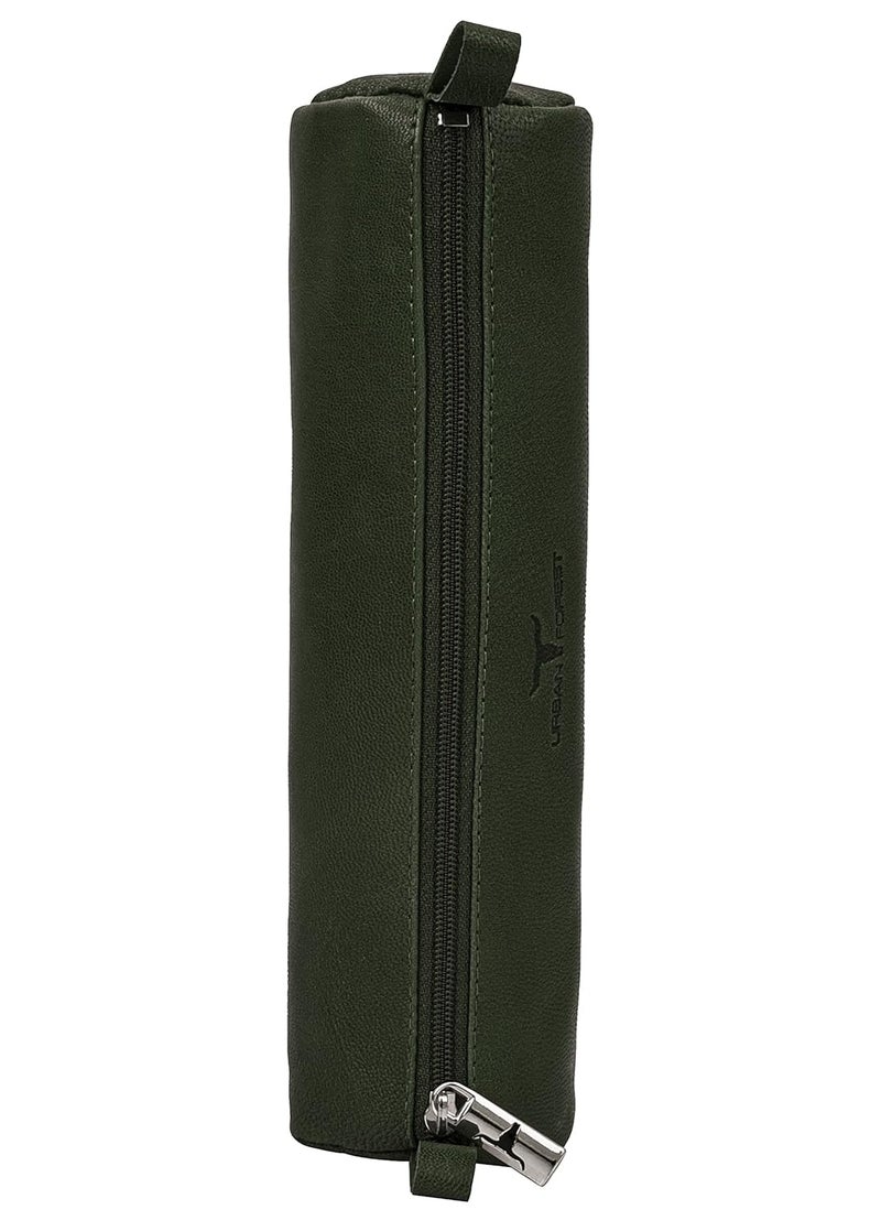 URBANFOREST Leather Toby Green Casual Pencil Pouch | Utility Pouch | Pencil Case | Makeup Toiletry Bag | Pencil Box For Boys - Image 5