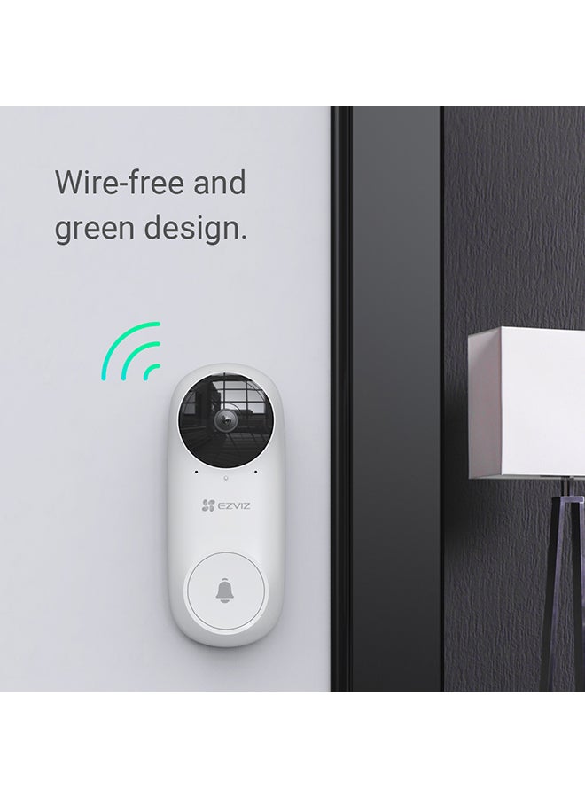 EZVIZ DB2C Wire-Free Video Doorbell With Chime Rechargable Battery Powerd Wireless Smart Home Security Camera - Image 2