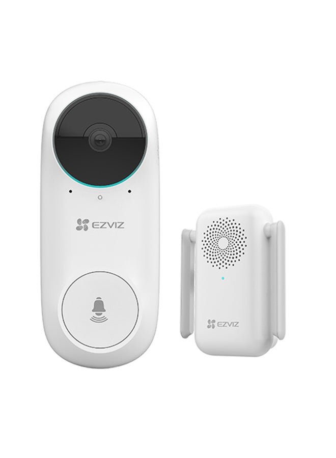 EZVIZ DB2C Wire-Free Video Doorbell With Chime Rechargable Battery Powerd Wireless Smart Home Security Camera - Image 1