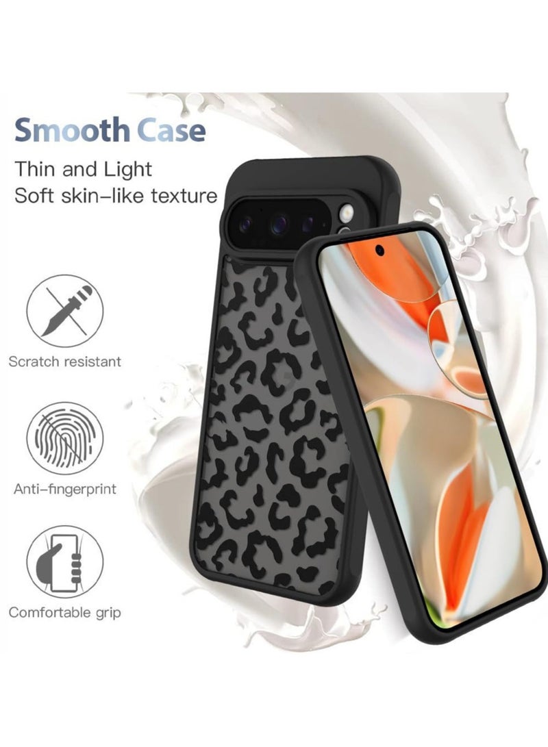 Google Pixel 9 Pro XL Leopard Print Case with MagSafe Magnetic Protection Cover Full-Coverage Drop Protection with Raised Camera Bump Anti-Fingerprint Coating Compatible with MagSafe Wireless Charging in Vehicles - Image 2