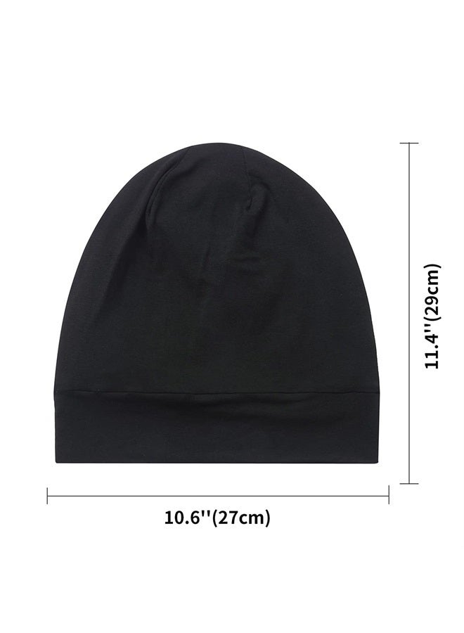 Blueelf Satin Bonnet Silk Lined Sleep Cap- Adjustable Hair Cover Frizzy Hair Beanie Slouchy Night Cap Hair Protection Patients Care - Image 1