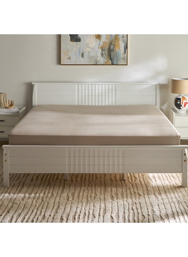 Home Box Opulent Luxe Solid Cotton Super King Fitted Sheet 200 x 40 x 200 cm  - Image 3
