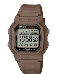 CASIO Digital Brown Resin Band Unisex Watch W-800H-5AV 