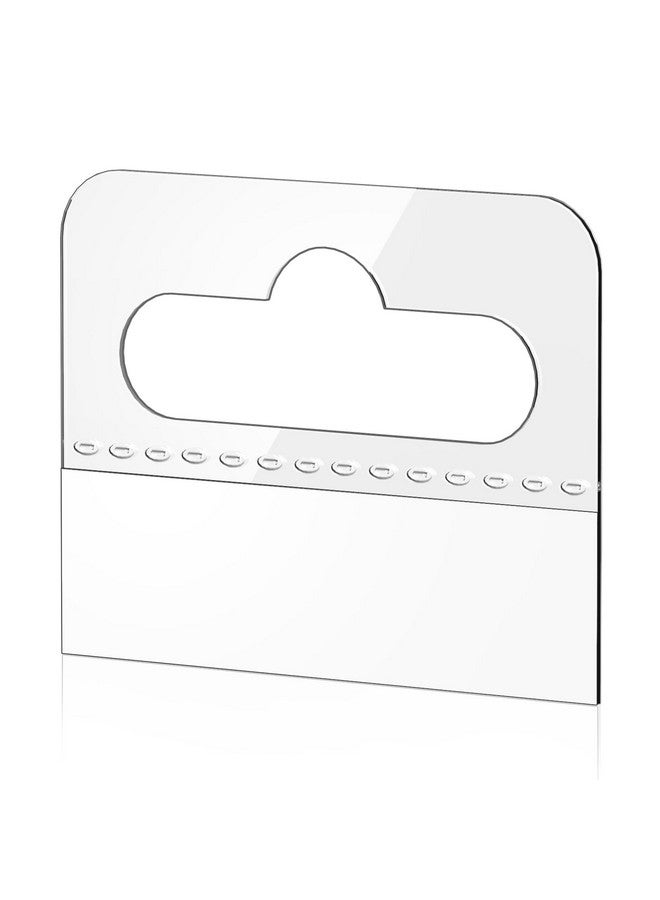 Tecreddy Hang Tabs 200 Pcs Clear Sticky Hanging Tabs Slot Hole Self Adhesive Plastic Hang Tags For Hanging Retail Display 4.5 * 3.5Cm - Image 1