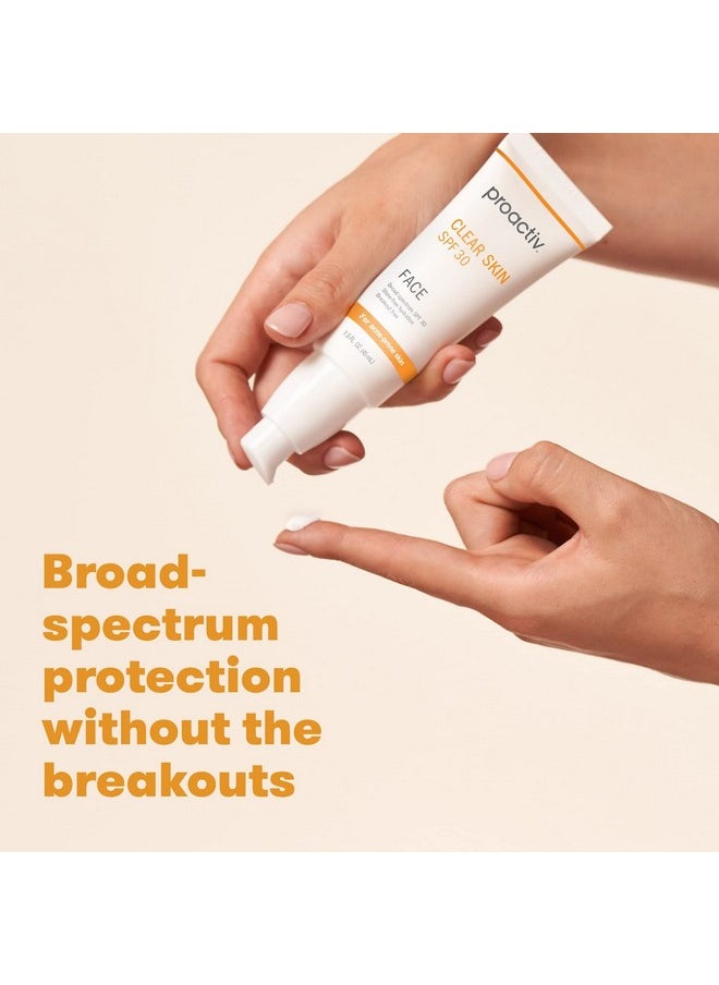 Proactiv - Proactiv Clear Skin Face Sunscreen Moisturizer With SPF 30 - Hydrating SPF Lotion And Sensitive Skin Sunscreen For Oily Skin And Acne-Prone Skin, Oil Free Matte Skincare Sunscreen, 1.5oz - Image 1