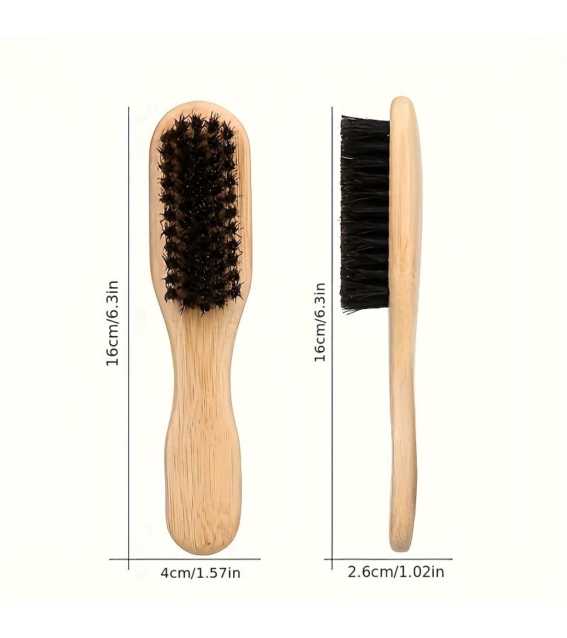 Black 3 Row Comb 4 Piece Set Professional Split End Hair Comb Anti Static Bamboo Plastic Handle For Unraveling Smoothing Thick Fine Hair Daily Styling Wig Care - Image 4