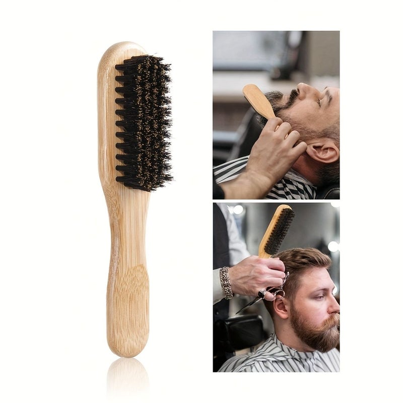 Black 3 Row Comb 4 Piece Set Professional Split End Hair Comb Anti Static Bamboo Plastic Handle For Unraveling Smoothing Thick Fine Hair Daily Styling Wig Care - Image 3