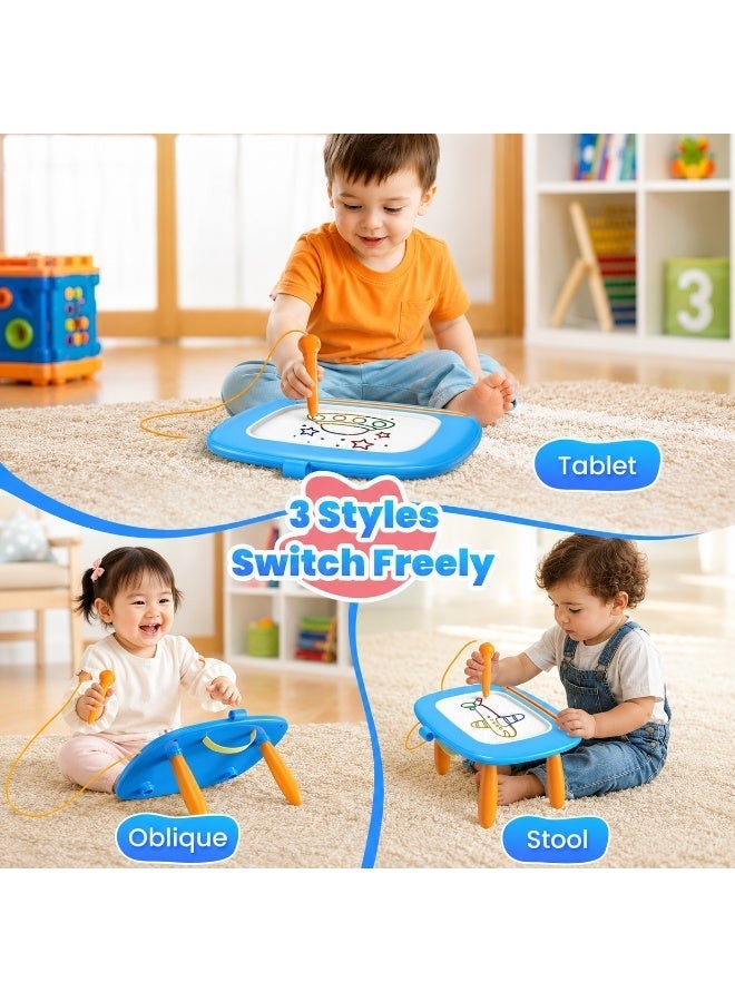 Mumfactory Toddler Toys Magnetic Drawing Board Tablet for kids Age 1 2 3 Years Old-Blue - Image 3