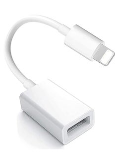Lightning to USB Camera Adapter, USB 3.0 OTG Cable for iPhone 15 14 13 12 11 X XS XR 8 Plus, iPad to USB Flash Drive, Card Reader, MIDI, Keyboard, Mouse, Piano, Hubs, Plug & Play