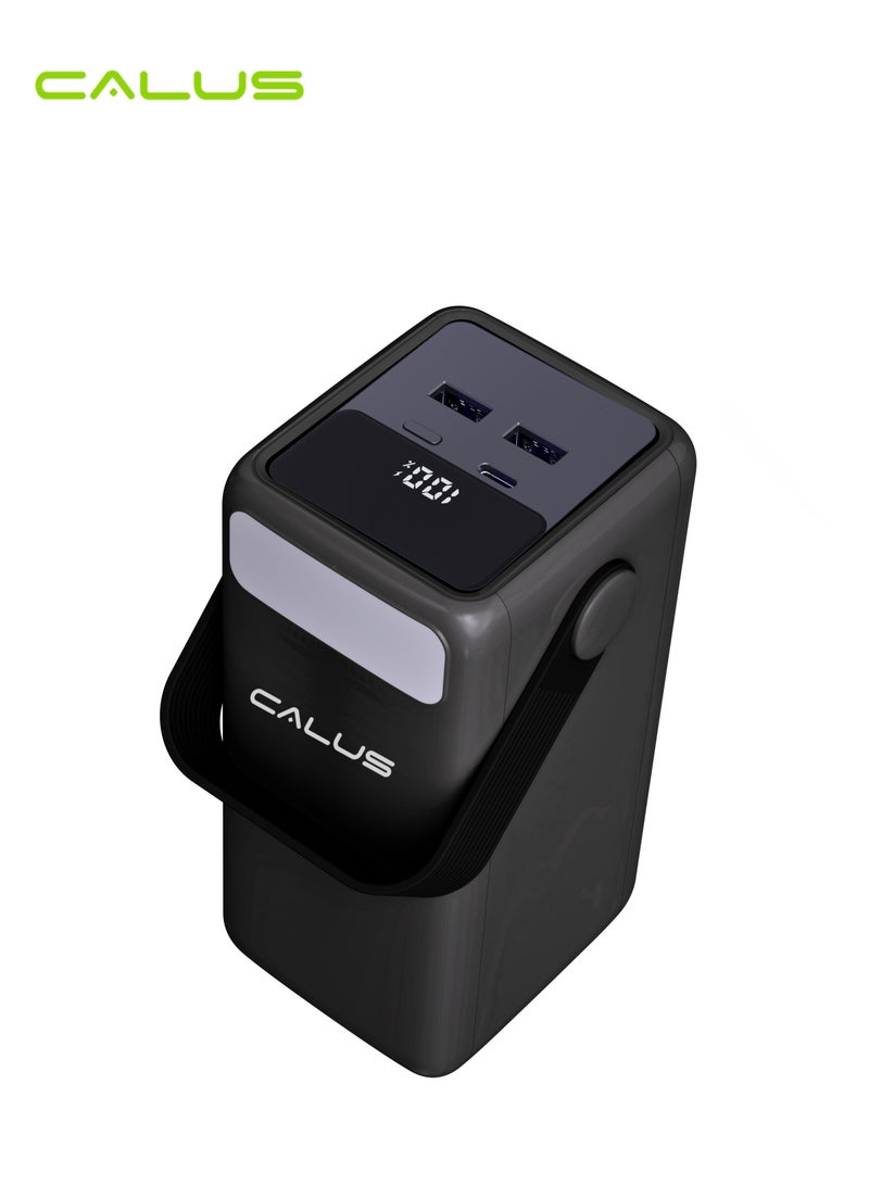 كالوس بنك طاقة 60000 مللي أمبير في الساعة - شحن فائق السرعة 22.5 وات، منفذ USB مزدوج، منفذ PD من النوع C، زر تشغيل/إيقاف التشغيل، شاشة عالية الدقة، مصباح LED أمامي - مثالي للتخييم في الهواء الطلق وحالات الطوارئ - Image 1