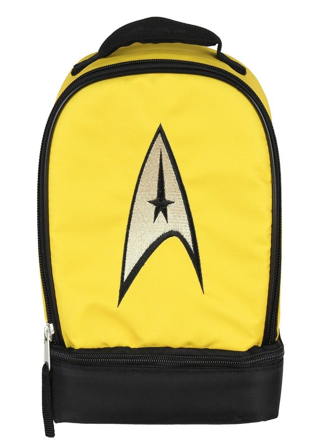INTIMO Star Trek The Original Series Captain Kirk Embroidered Command Logo Dual Compartment Insulated Lunch Box Bag Tote - Image 4