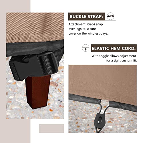 ULTCOVER Waterproof Patio Chair Cover – Outdoor Lounge Deep Seat Single Lawn Chair Cover 2 Pack Fits Up to 35W x 38D x 34H inches - Image 5