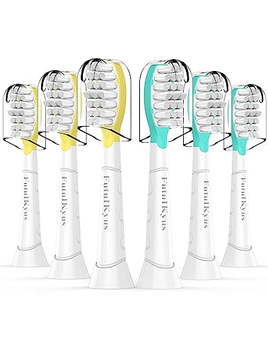 FutulkyUS Kids Replacement Brush Heads for Philips Sonicare: Electric Soft Toothbrush Head Compitable with 4100, Standard Head for Boy Girl Over 7 Years Old, 6 Pack - Image 1