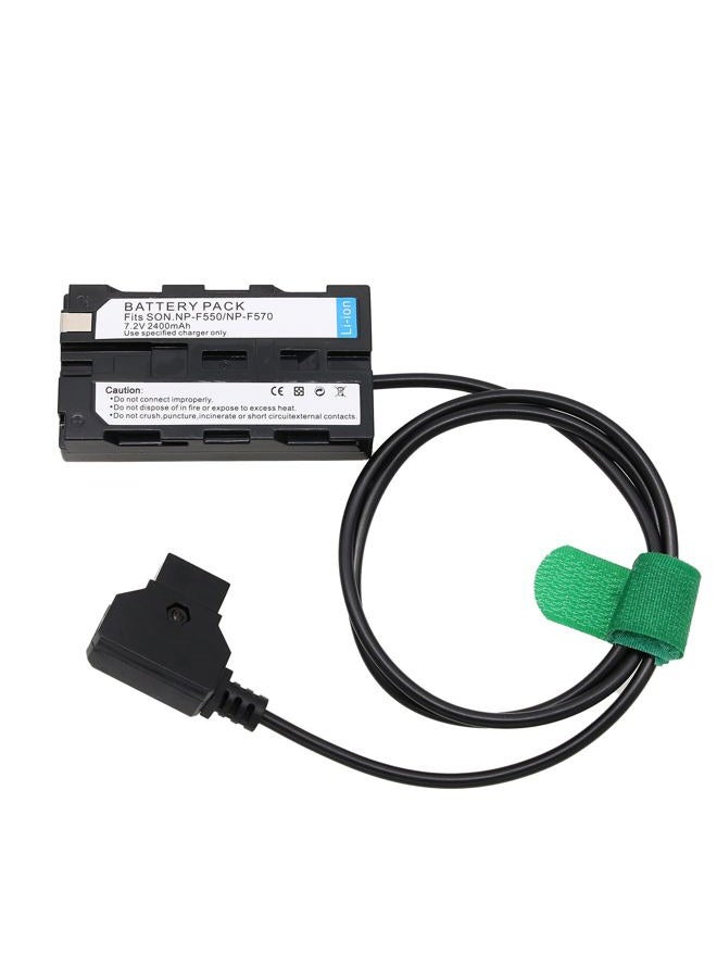 HangTon Camera Monitor D-tap NP-F970 F570 F550 Dummy Battery DC Coupler Power Adapter for Atomos Shogun Inferno Ninja (70 cm) - Image 2
