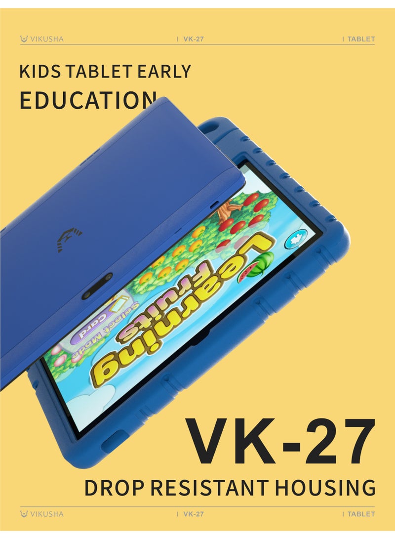 VIKUSHA VK-27 2GB+64GB WiFi 10.1 Inch BIUE Kids Smart Tablet With EV CASE - Image 1