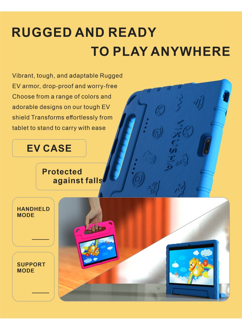 VIKUSHA VK-27 2GB+64GB WiFi 10.1 Inch BIUE Kids Smart Tablet With EV CASE - Image 2