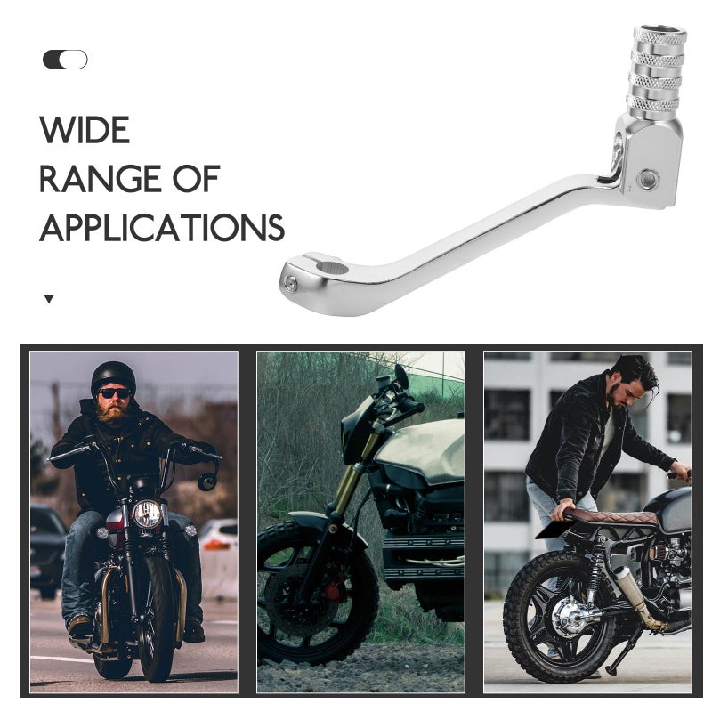 Adjustable Motorcycle Gear Shift Lever Aluminum Alloy Clutch Brake Replacement Arm Silver - Image 4