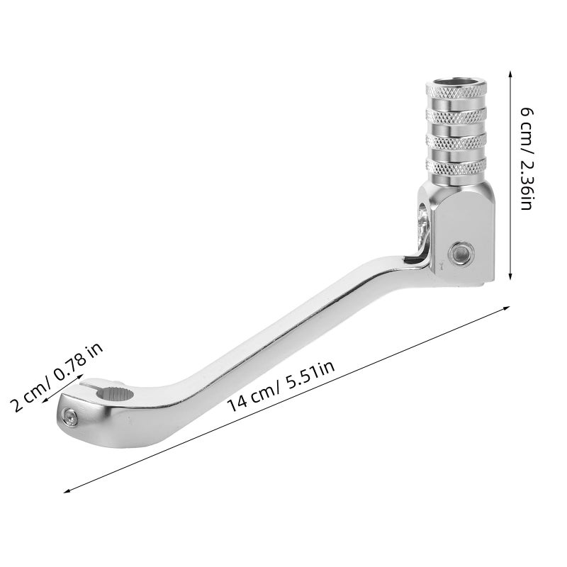 Adjustable Motorcycle Gear Shift Lever Aluminum Alloy Clutch Brake Replacement Arm Silver - Image 3