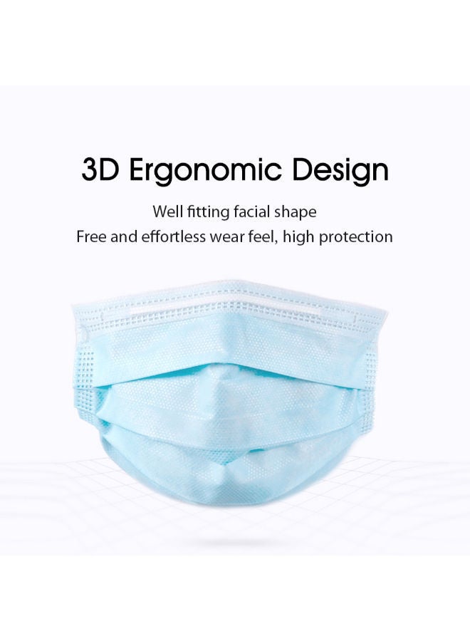 NIBEMINENT 20-Piece Disposable 3-Layer Anti-Dust Face Fask - Image 2