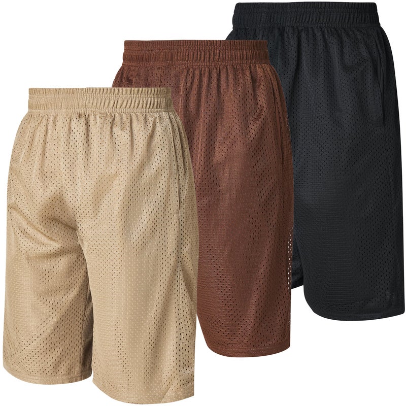 Ultra Performance Men's Athletic Mesh Short's 3 Pack Mens Basketball Shorts Gym Workout & Sport Short with Pockets for Men - Image 1
