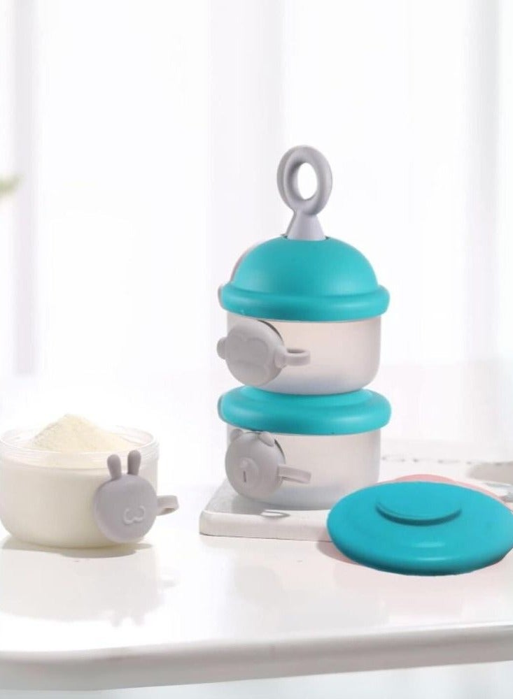 turtees Baby Food Milk Powder Storage, Travel Friendly, BPA-free Portable 3 Layer Container, Food Storage for Baby - Image 1