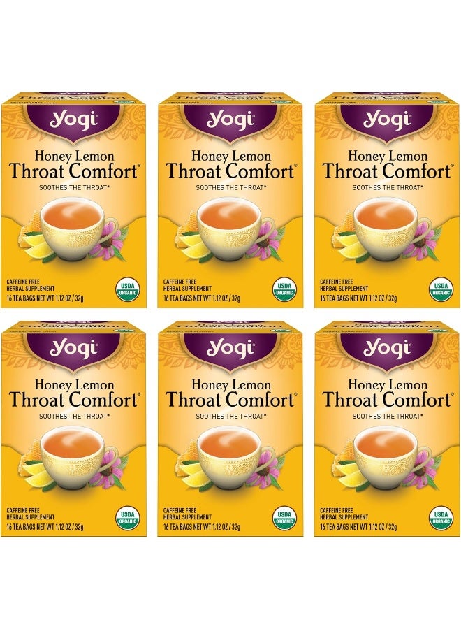 Yogi Honey Lemon Throat Comfort Tea (6 Pack) - Image 1