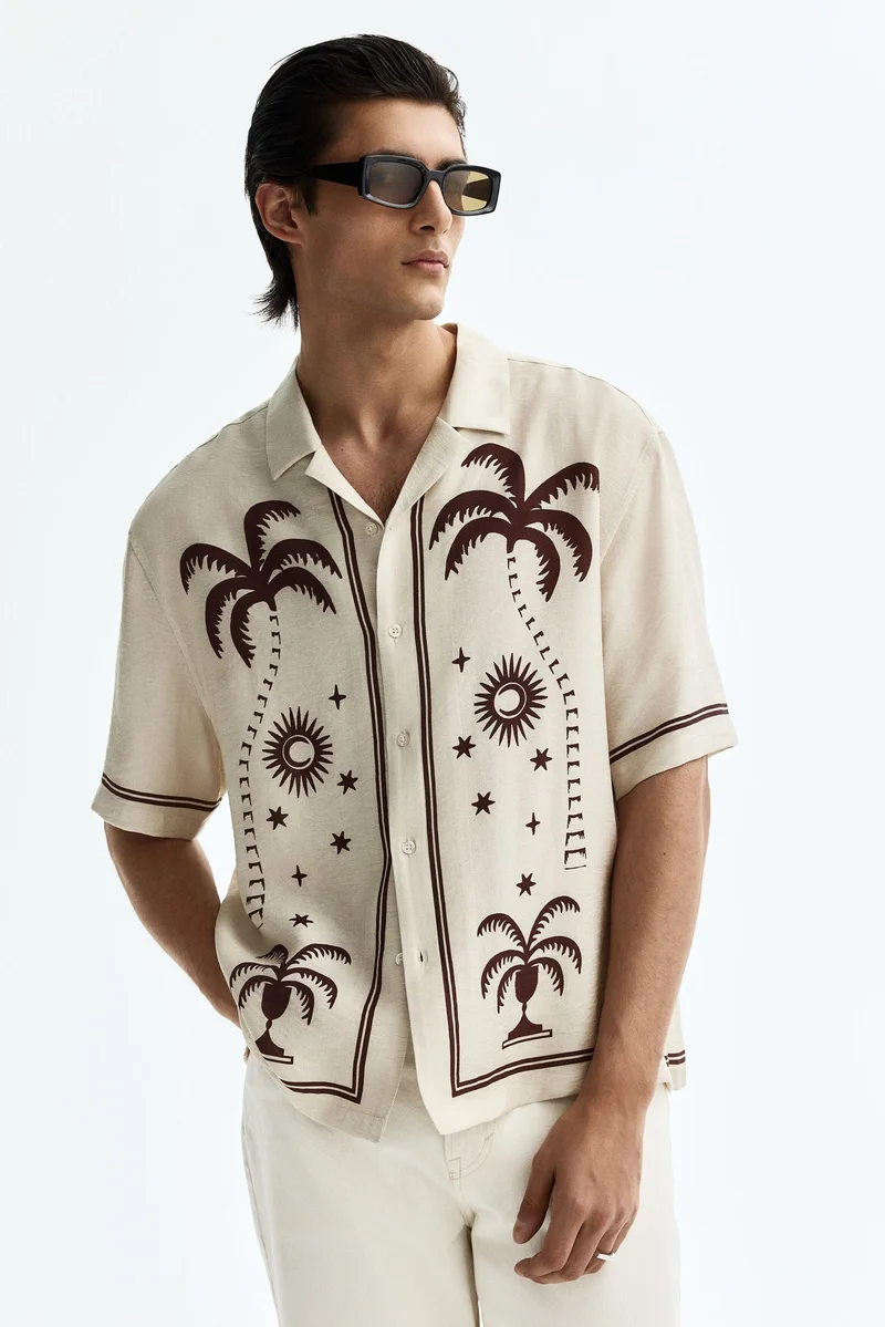 H&M Relaxed Fit Printed resort shirt