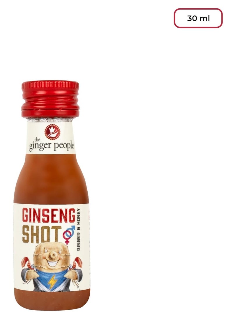 The Ginger People - Ginseng Shot | Premium Ginseng Beverage | Natural Ginseng With Ginger and Honey Juice 30ml, Pack of 16 - Image 1