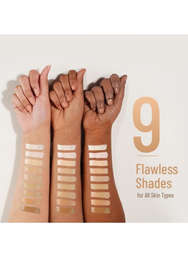 Swiss Beauty High Performance Foundation | Water-Resistant | Medium To Buildable Coverage Liquid Dewy Finish | Lightweight | Easy To Blend | With Vitamin C & Niacinamide | 04 Natural Nude, 55G - Image 5