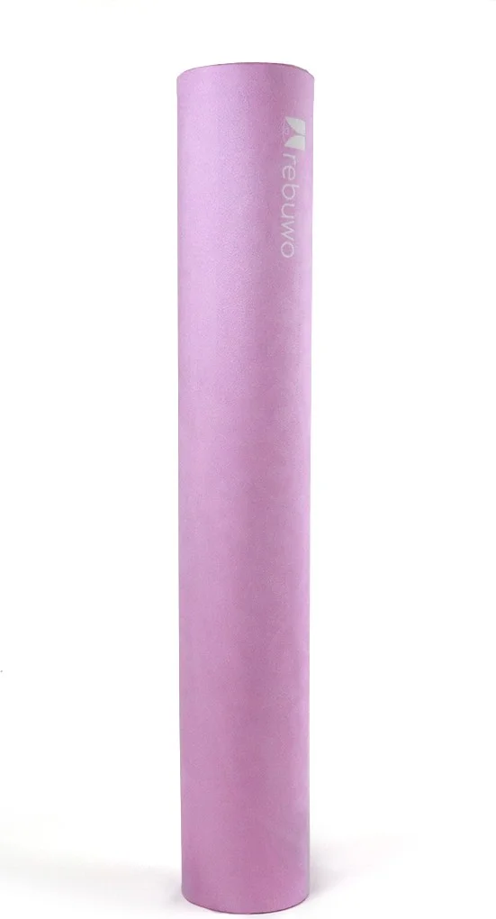 ريبو Non-Slip 5mm Suede Children Natural Rubber Yoga Mat Pilates Mat Pink 136 X 62 cm