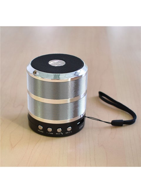 Cross-border portable Bluetooth speaker mini home audio portable card computer desktop subwoofer speaker wholesale Silver Gray