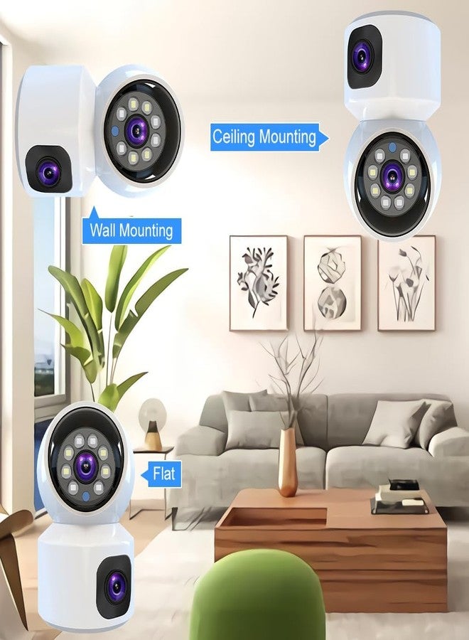 MAYUMI Indoor 4G 5MP HD Camera Supports All Sim |Two Way Audio | Motion Detection | Baby Monitoring Super Robot Camera | Dual Lens/Dual Screen Color Night Vision - Image 2