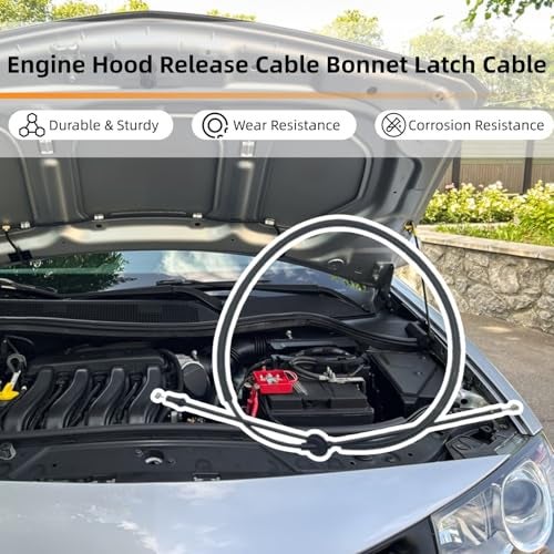 McrGinly Engine Hood Release Cable Bonnet Latch Cable Compatible with Audi Q5 8R1823535 - Image 4