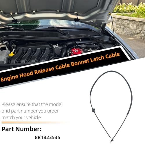 McrGinly Engine Hood Release Cable Bonnet Latch Cable Compatible with Audi Q5 8R1823535 - Image 3