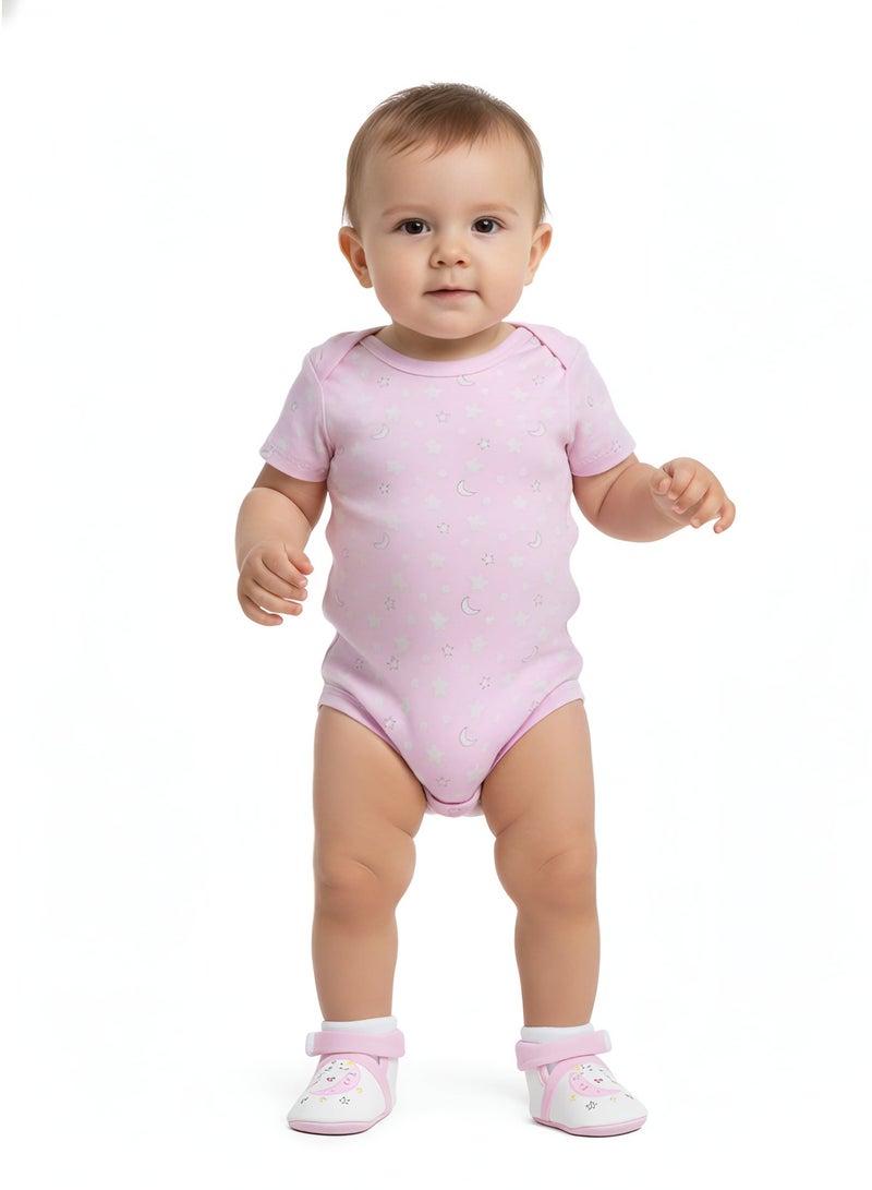 بمبىمىشى بودي سوت بأكمام قصيرة مطبوع للبنات من بامبي ميتشي بثلاث قطع - Image 3