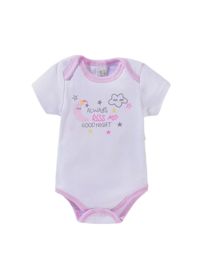 بمبىمىشى Bambimici 3-Piece Short Sleeve Printed Bodysuit for Baby Girl