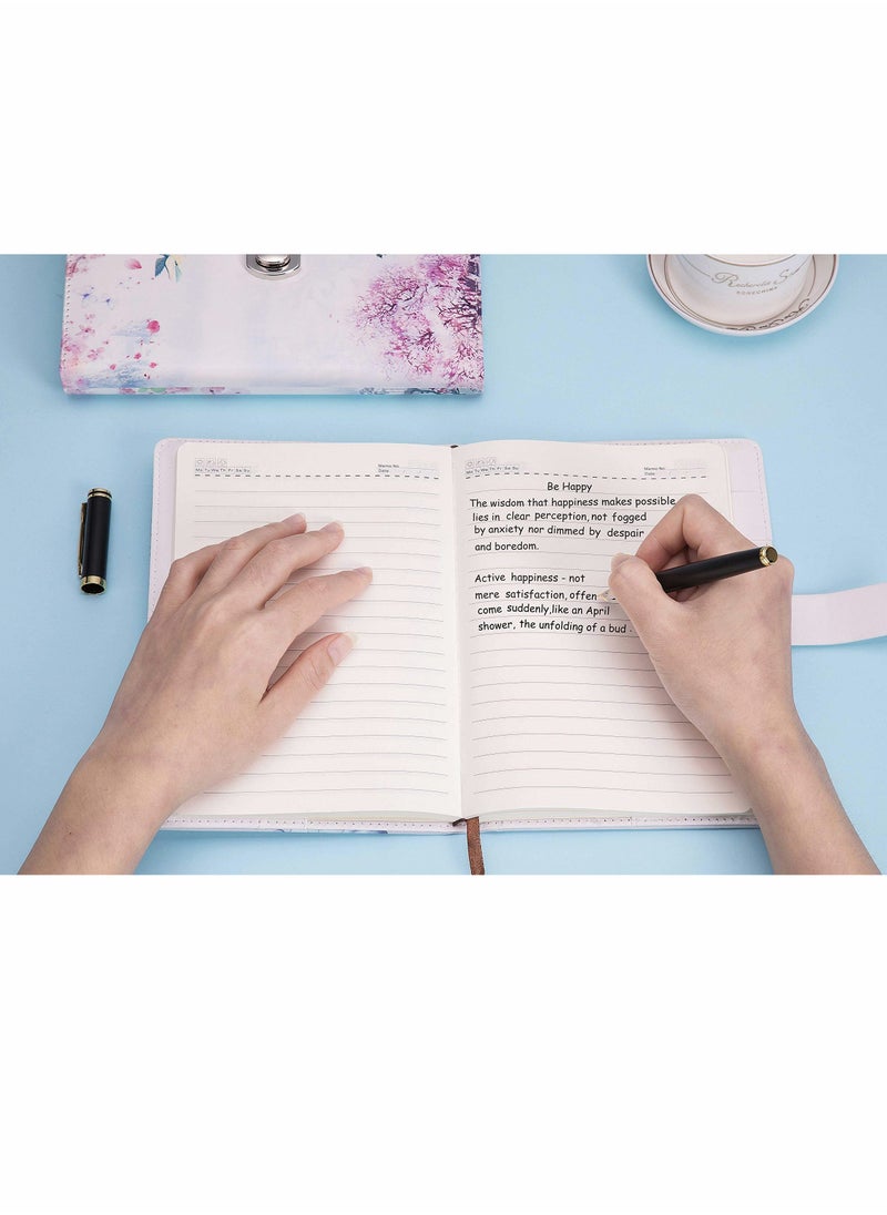 Generic - مفكرة جلدية بنمط رائع مع قفل للكتابة والخصوصية - مفكرة كلاسيكية بقفل سري - Image 1